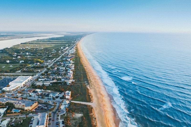 aerial photo of village
