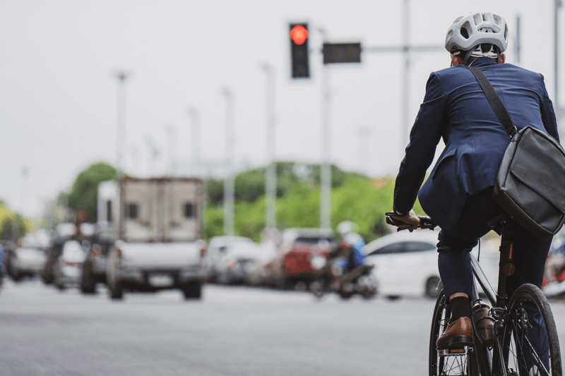 Man cycling 