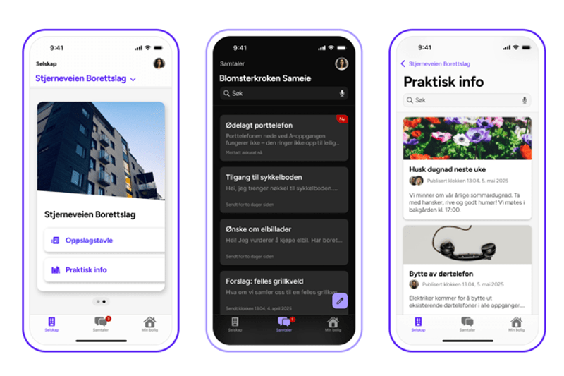 Eksempel på design av beboer app