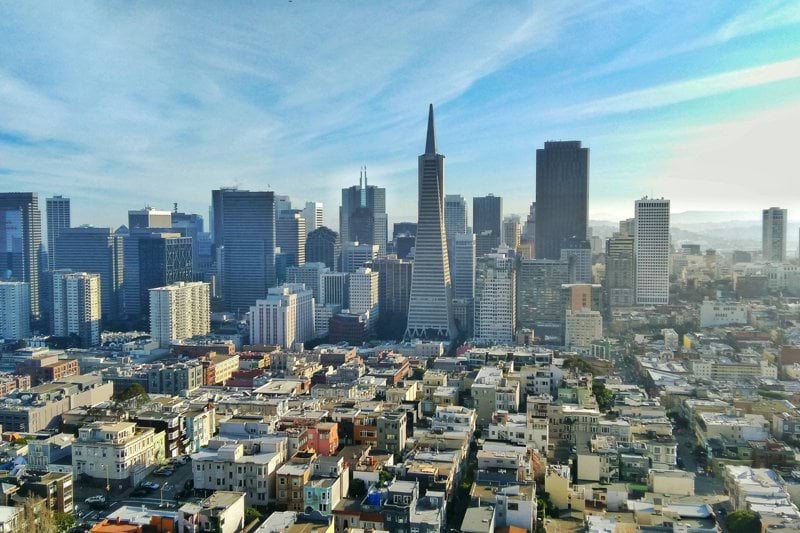 aerial photography of city