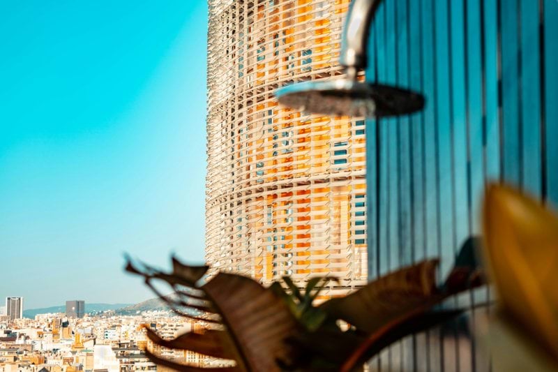 a view of a city from a high rise building