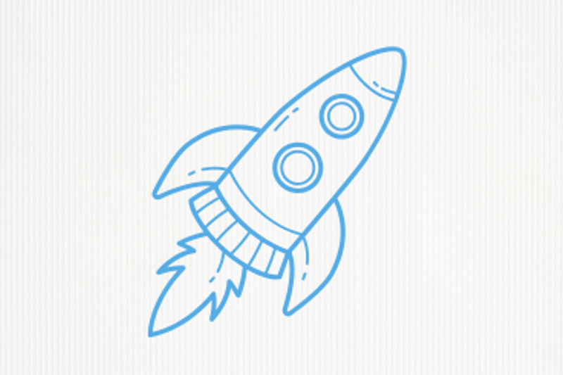 Rocket icon, referencing The Works 'And loads more' benefit