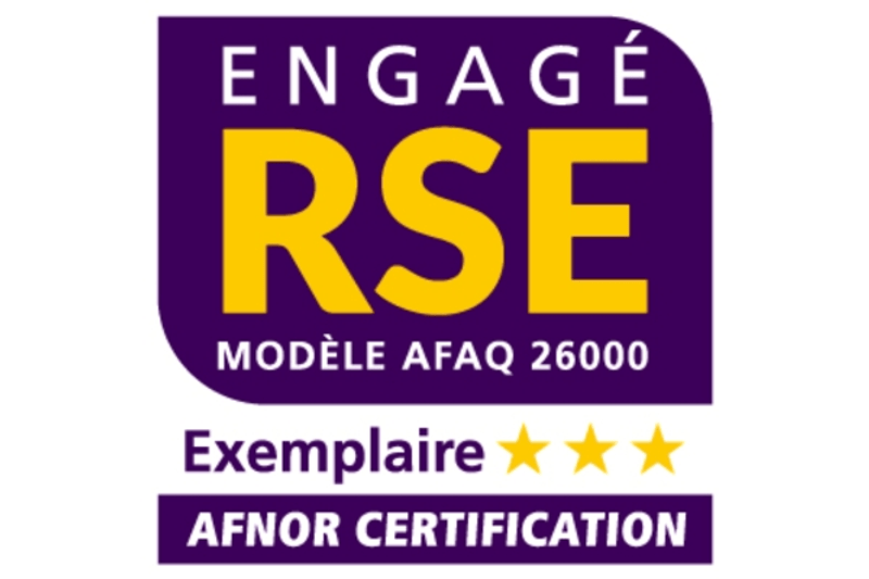 Engagé RSE modèle AFAQ 26000 exemplaire 3 étoiles, Afnor certification