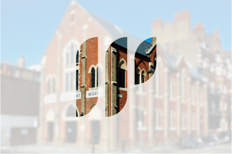 Blurred image of MPS Office with the logo set on top showing a crisp cut-out of the building.