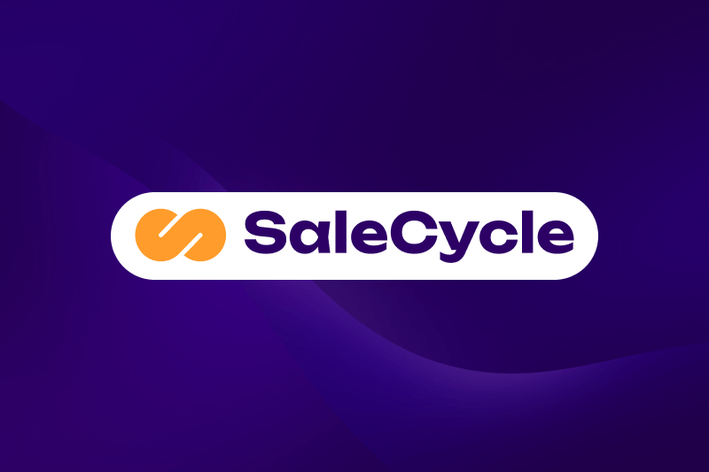 Image showing new SaleCycle logo on dark background