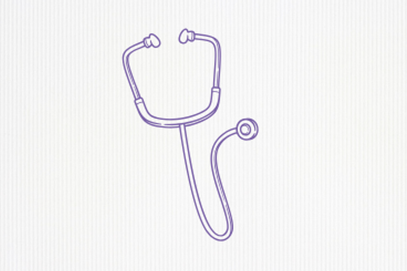 stethoscope icon, referencing The Works 'healthcare cashplan' benefit