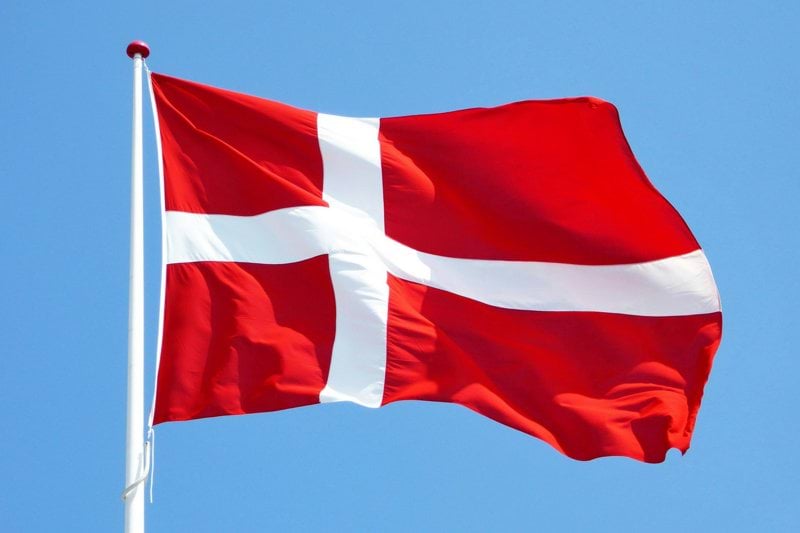 red and white flag on pole