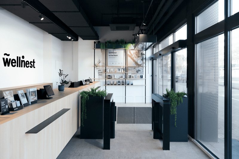 Eingangsbereich einer wellnest Filiale