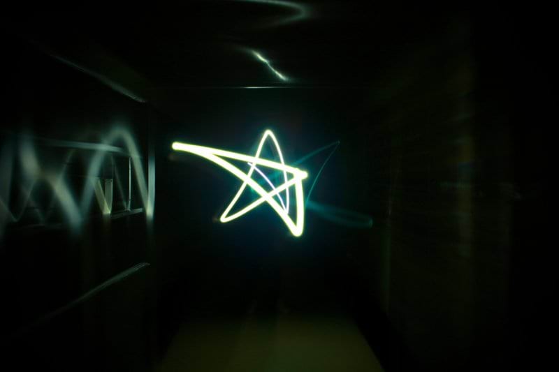 white star long exposure photography