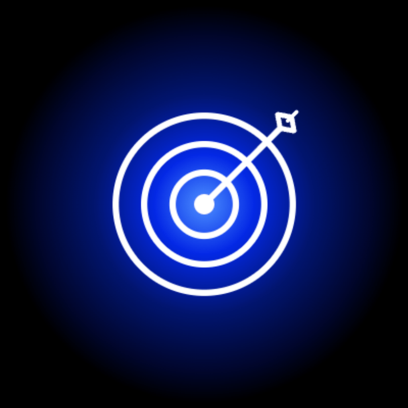 Target with arrow icon representing TapNation's Effectiveness value — smart execution