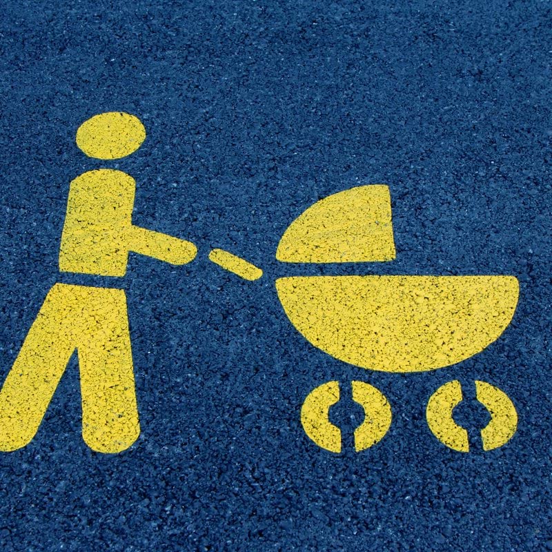 blue and yellow i heart you print textile