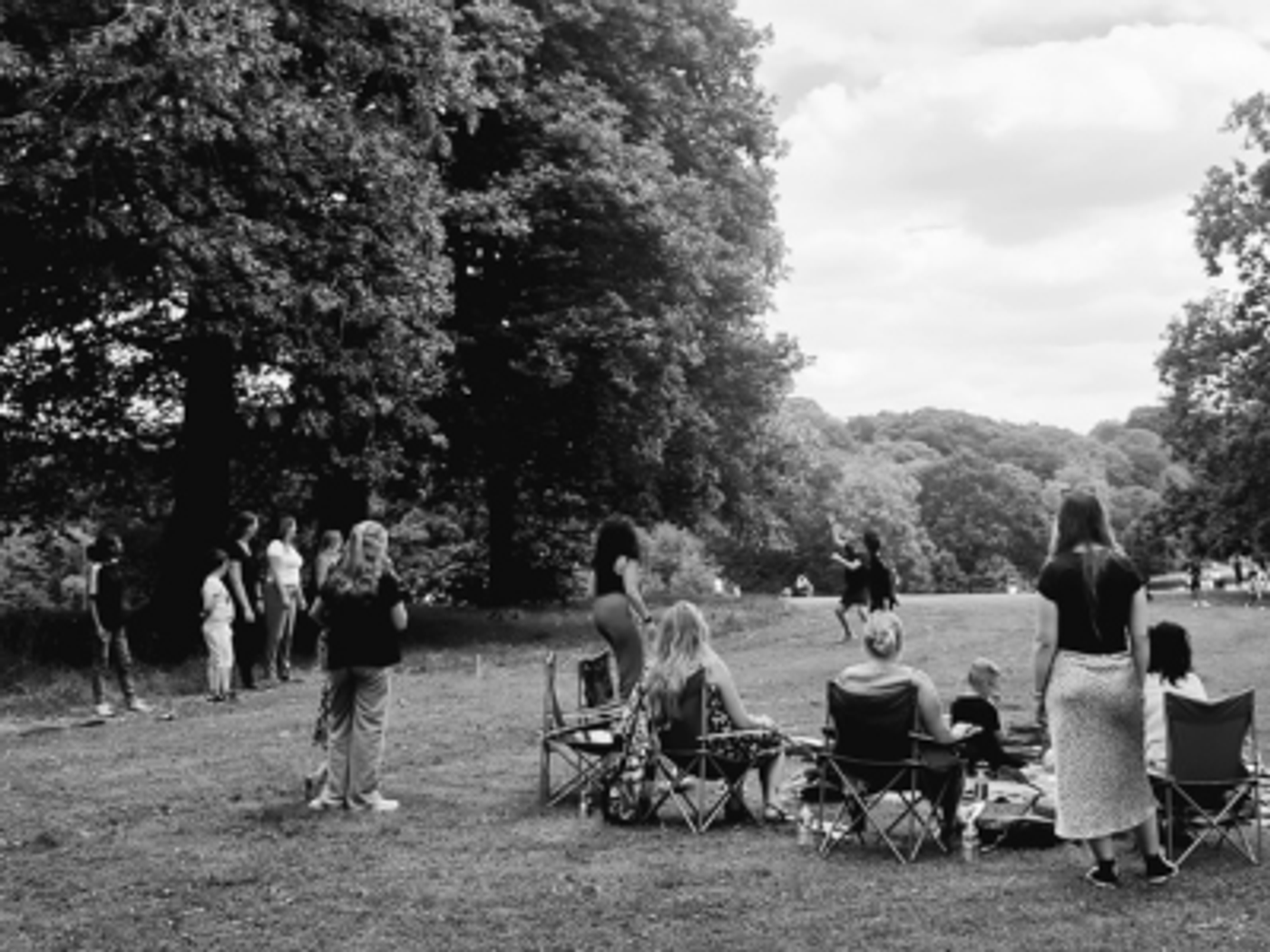 Families enjoying a picnic in the park