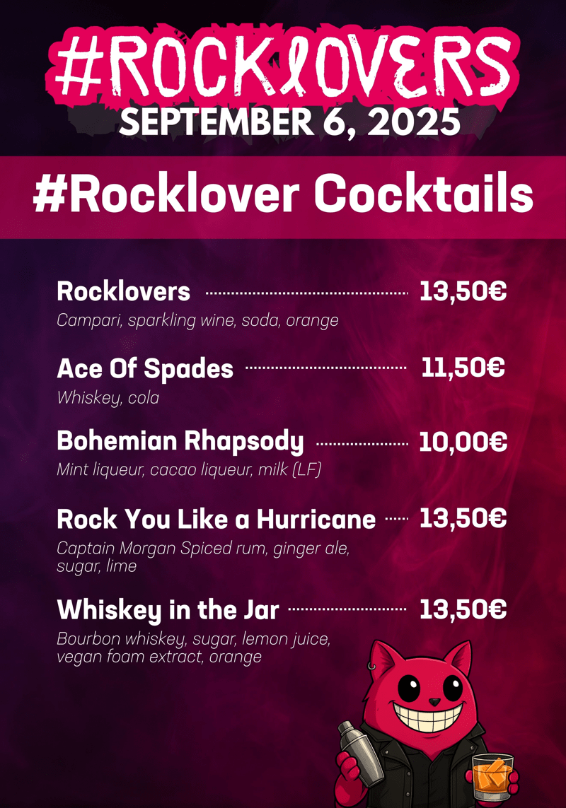 Drink menu