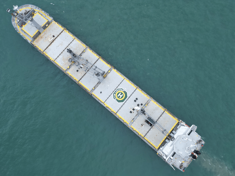 Open Hatch vessel seen from above