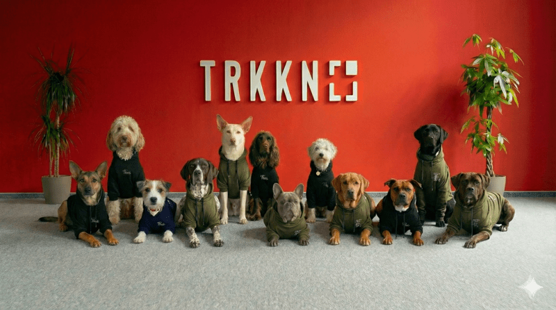 Picture of Dogs wearing TRKKN Hoodies