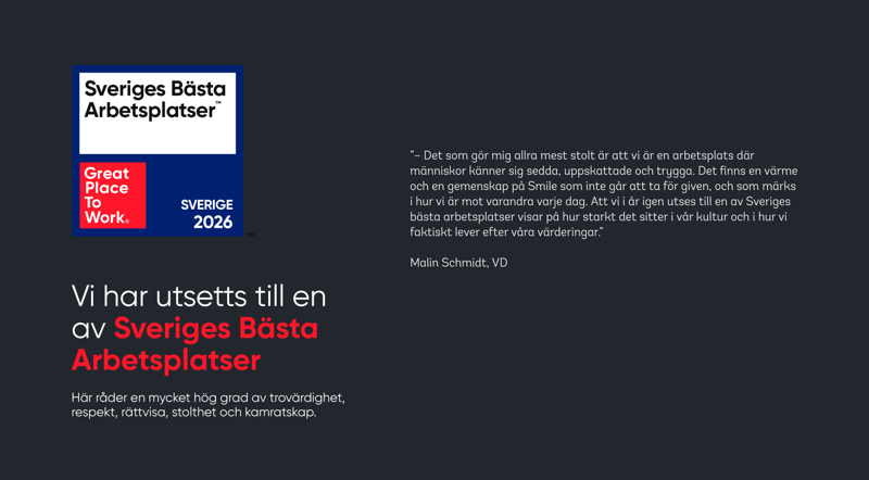 Sverige bästa arbetsplats 2026